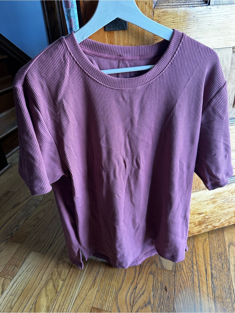 Women's Ribbed Merino Top - Mauve